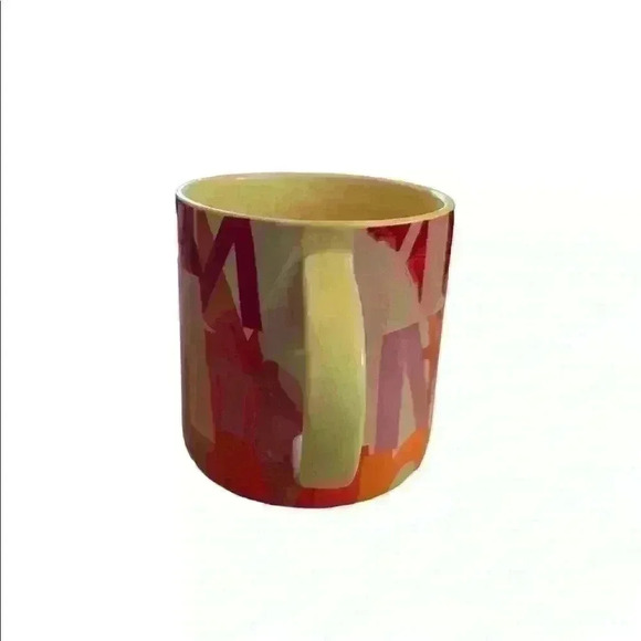 BY Anthropologie Monogram Letter 'M'  large Coffee Tea Cup Mug yellow inside - Picture 4 of 6